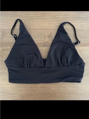 Black Bikini Swim Top Triangle Beach Summer Pool Classic Size S